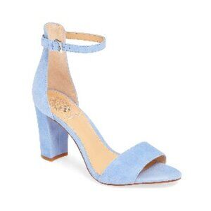Vince Camuto Corlina Swan Lake Suede Ankle Strap Sandal